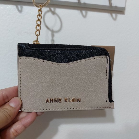 Anne Klein Thin Wallet Coin Purse Super Thin Convenient Keychain Ring - Picture 4 of 9